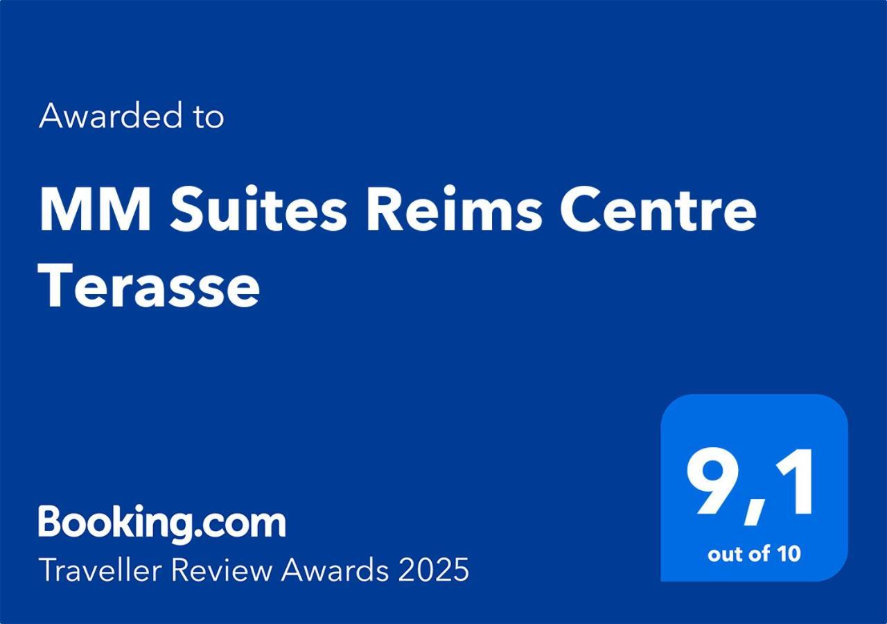 Mm Suites Reims Centre Terasse Exterior foto